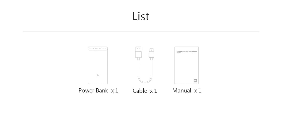 Xiaomi Power Bank 20000mAh 2-Way Quick Charging