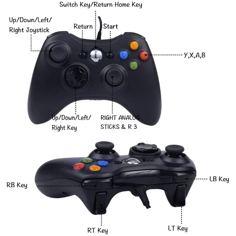Xbox 360 Controller USB Wired Handheld Joystick