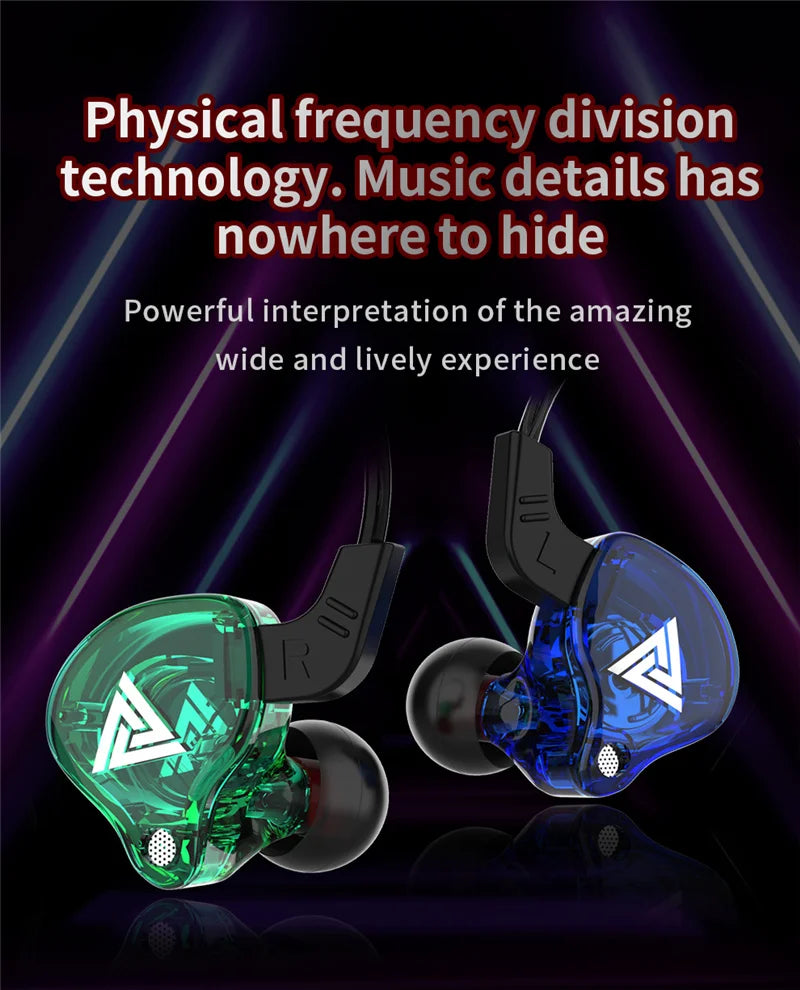 Original QKZ AK6 Copper Driver HiFi Wired Earphone