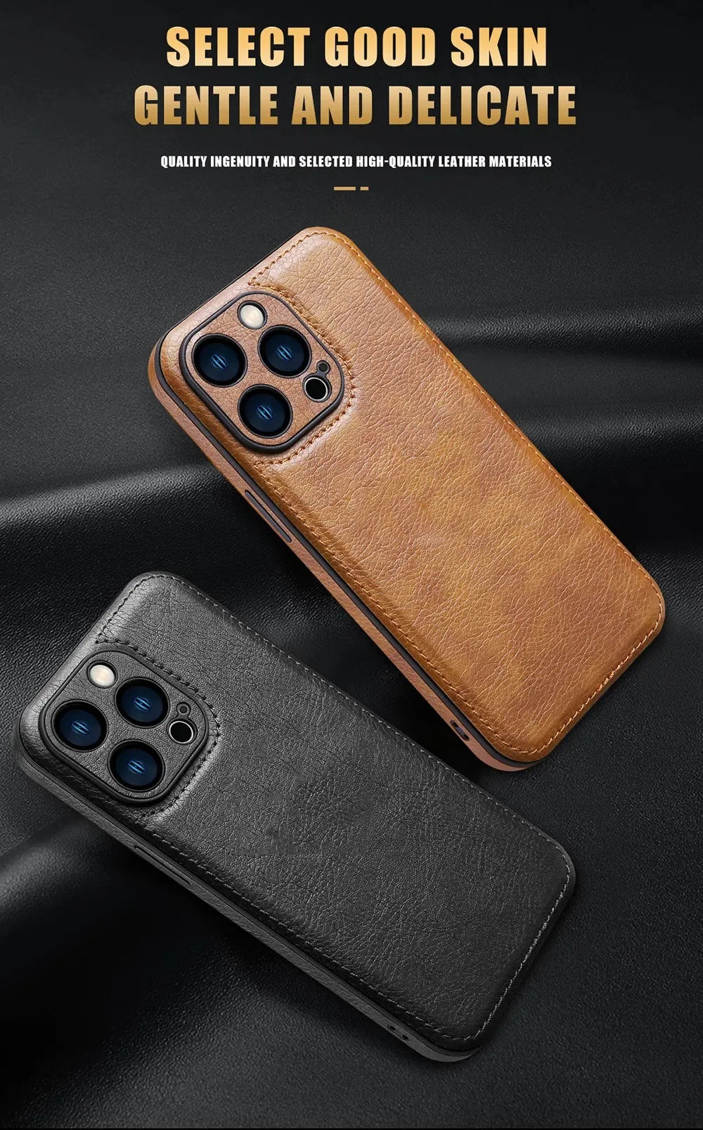 Soft Leather Case for iPhone 16 Pro Max Plus Ultra Thin Lens Protection iphone 16, 16 Pro Cover Coque