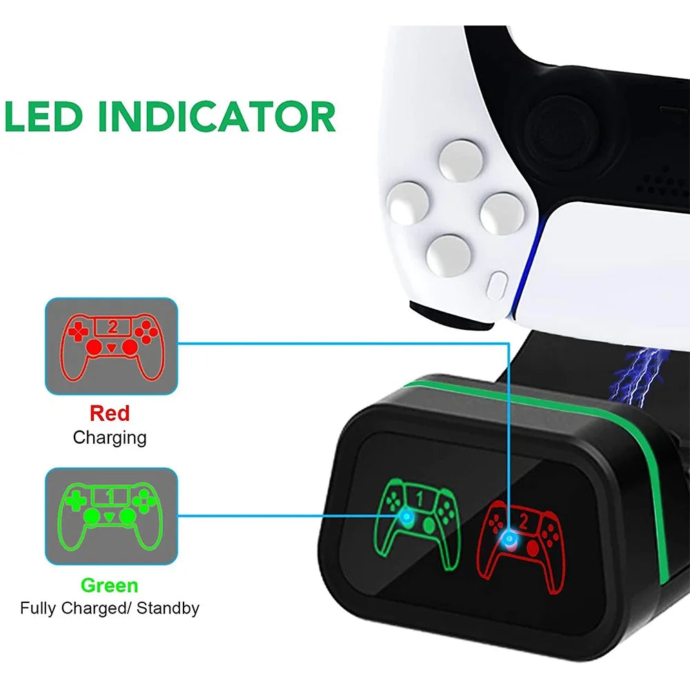 Dual Dock Handle Controller Charger Stand