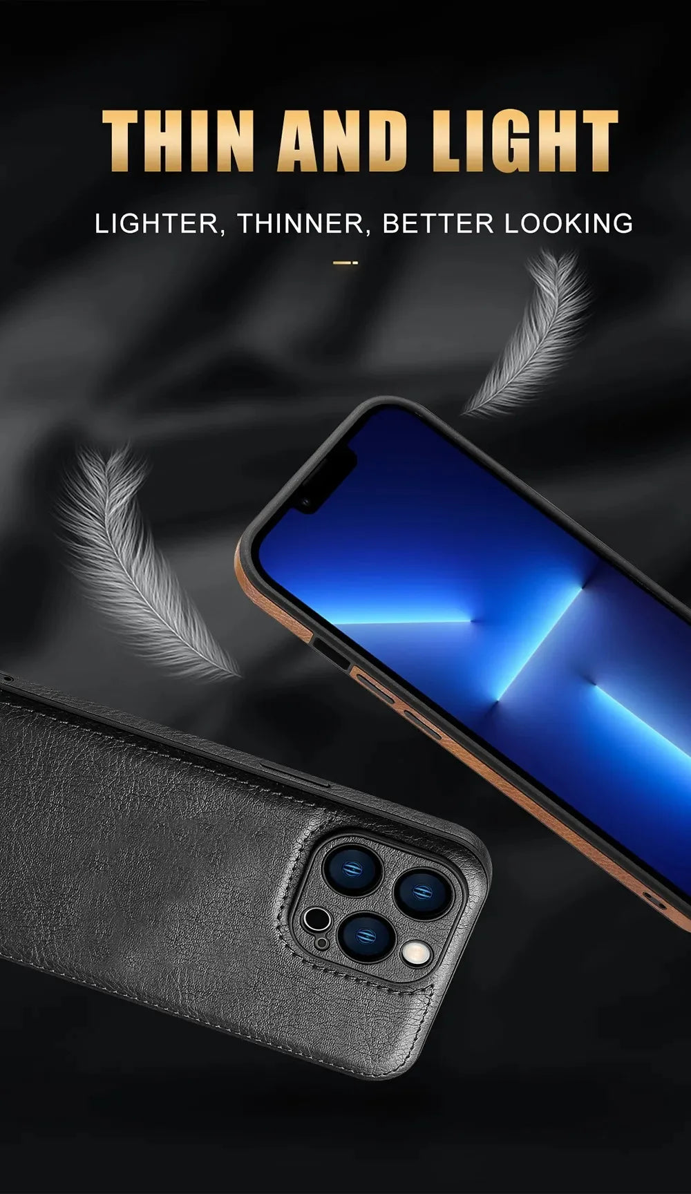 Soft Leather Case for iPhone 16 Pro Max Plus Ultra Thin Lens Protection iphone 16, 16 Pro Cover Coque