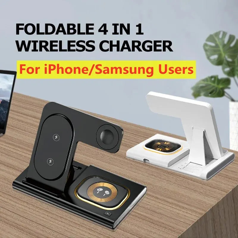3 in 1 Wireless Charger Stand Pad For iPhone Buds Dock Station