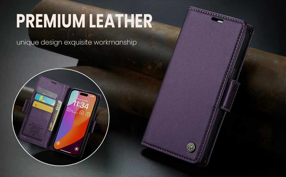 Leather Phone Case With Wallet cover