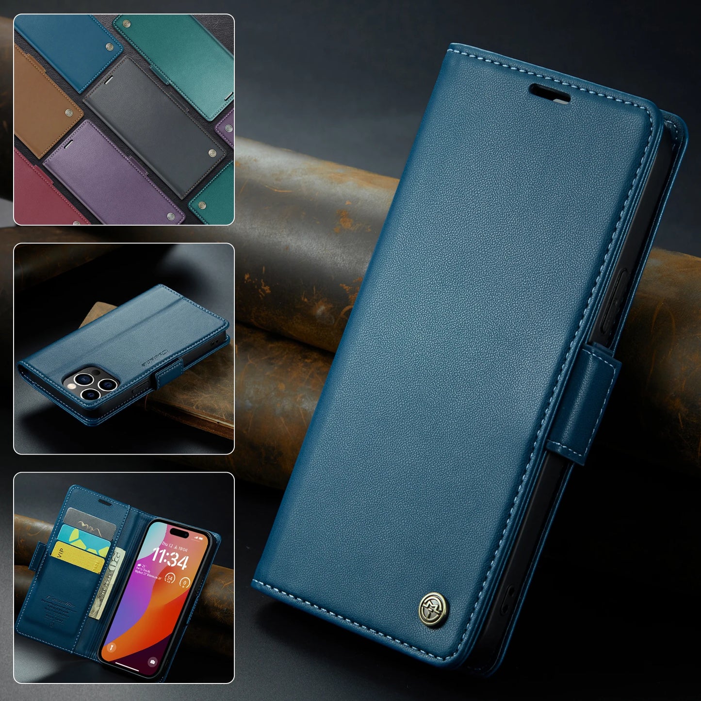 Leather Phone Case With Wallet cover