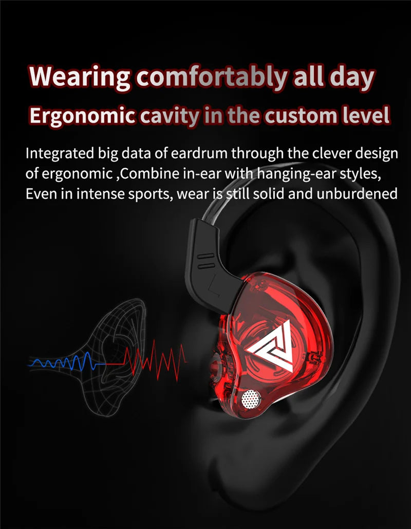 Original QKZ AK6 Copper Driver HiFi Wired Earphone