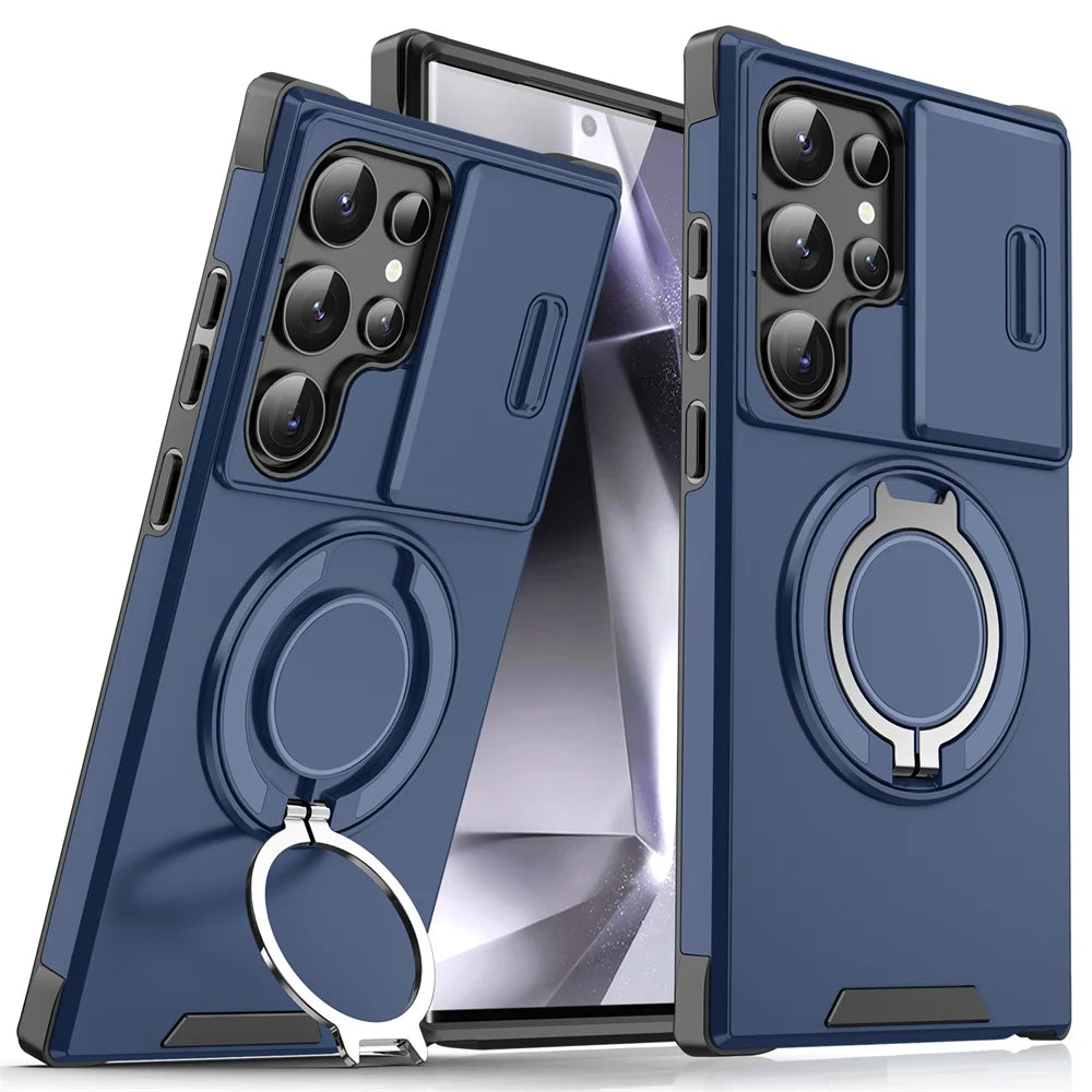 Slide Camera Protection Magnetic Stand Phone Defender Cover
