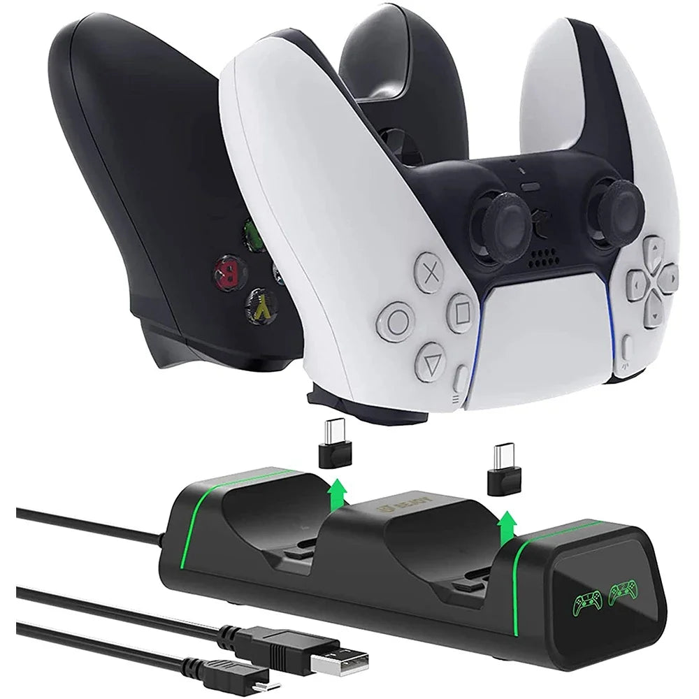 Dual Dock Handle Controller Charger Stand