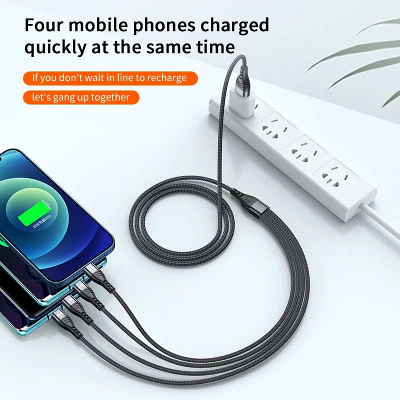 4 in 1 USB Type C Cable for iPhone