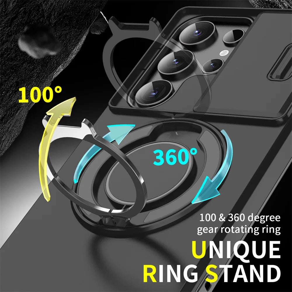 Slide Camera Protection Magnetic Stand Phone Defender Cover