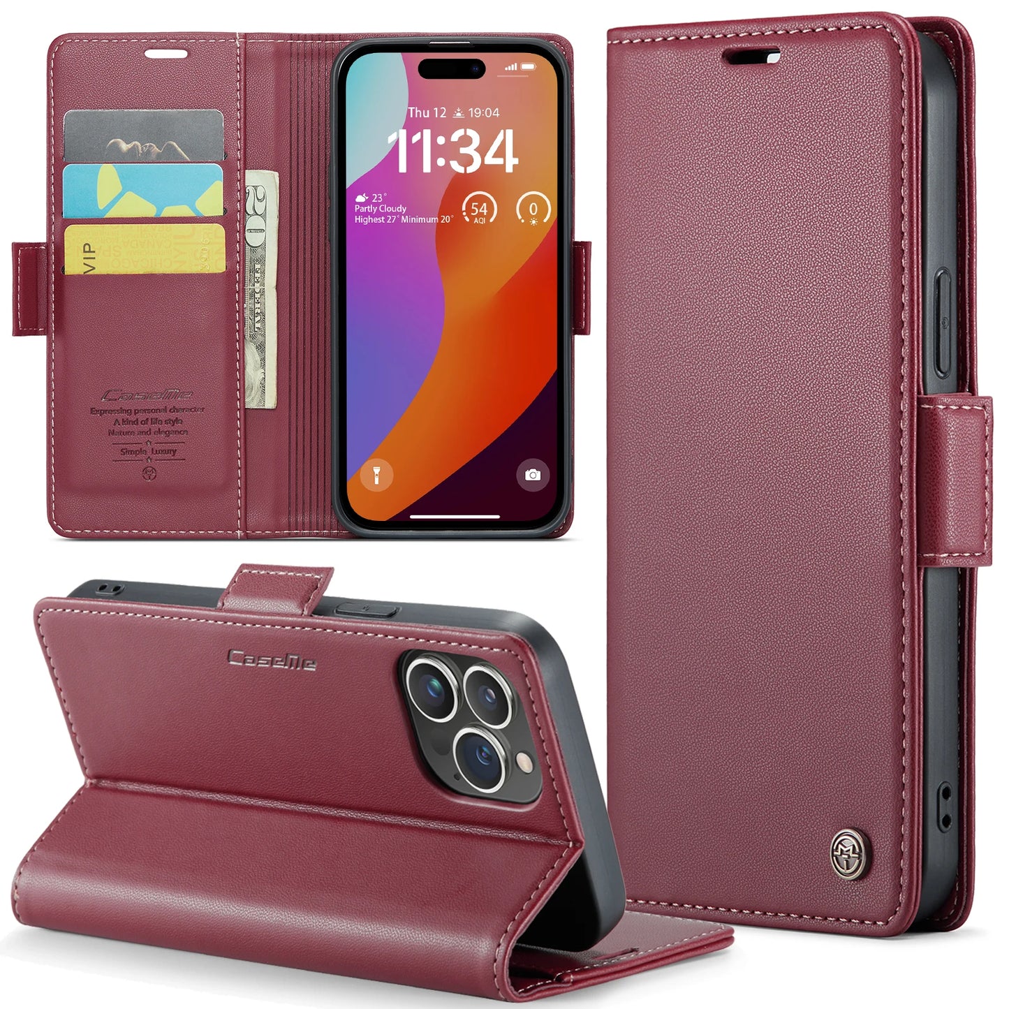 Leather Phone Case With Wallet cover