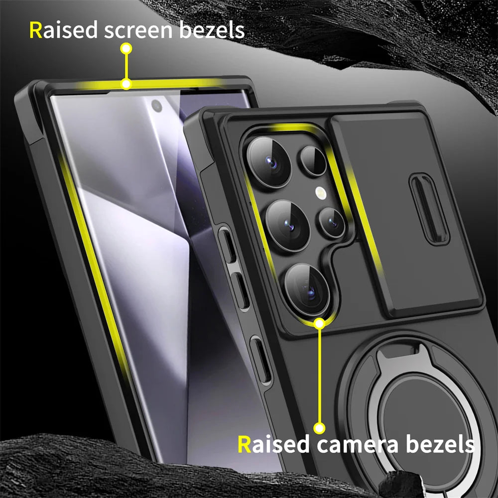 Slide Camera Protection Magnetic Stand Phone Defender Cover
