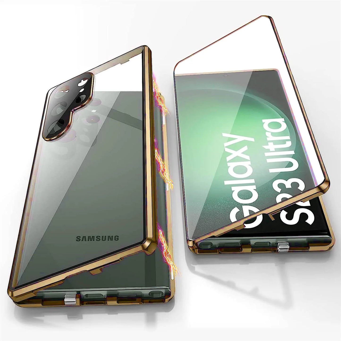 Metal Alloy 360° Screen Anti Peeping Glass Protection Cover