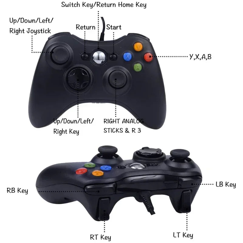Xbox 360 Controller USB Wired Handheld Joystick