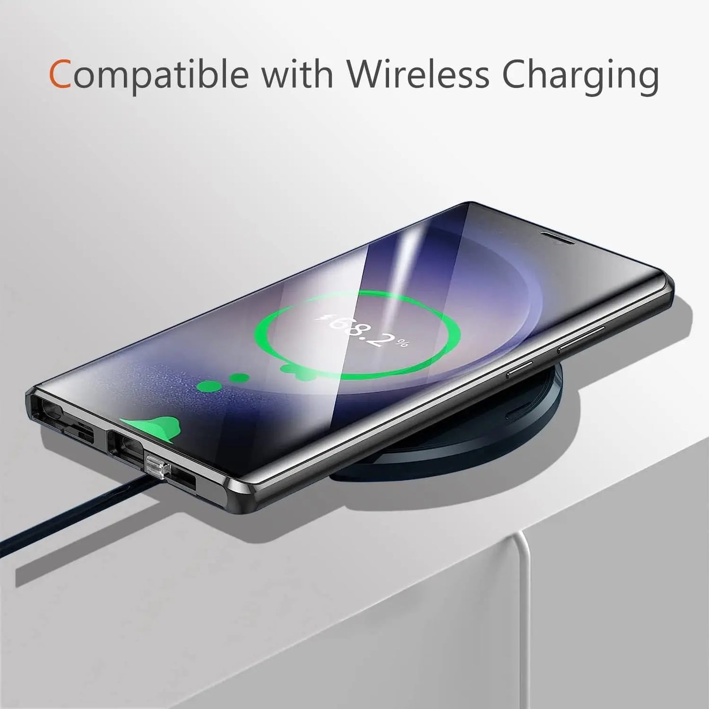 Metal Alloy 360° Screen Anti Peeping Glass Protection Cover