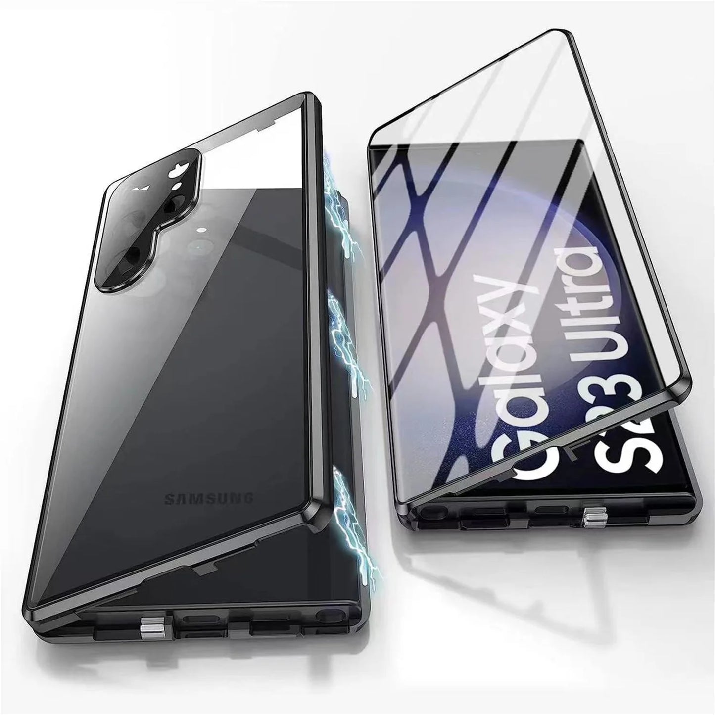 Metal Alloy 360° Screen Anti Peeping Glass Protection Cover
