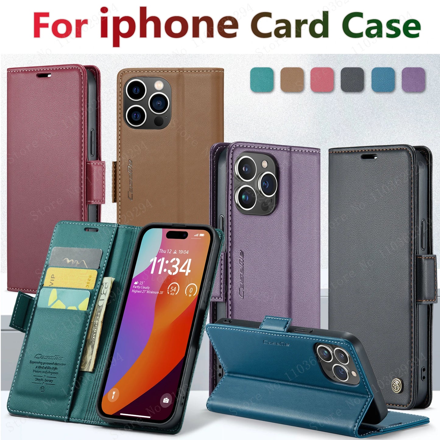 Leather Phone Case With Wallet cover