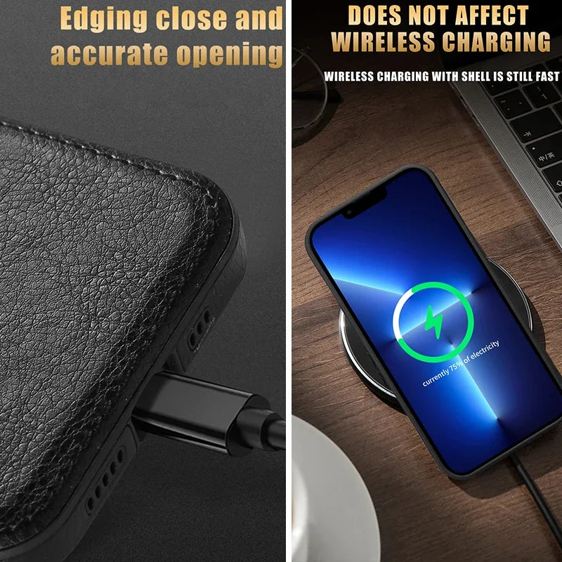 Soft Leather Case for iPhone 16 Pro Max Plus Ultra Thin Lens Protection iphone 16, 16 Pro Cover Coque