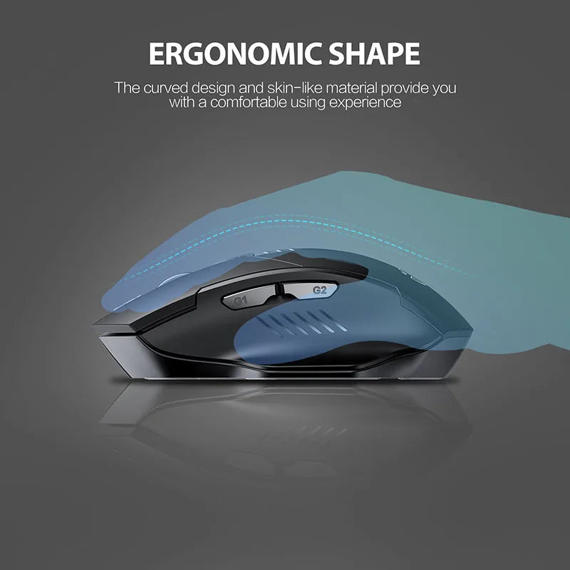 Ergonomic Rechargeable 2.4G Wireless Mouse 500mAh