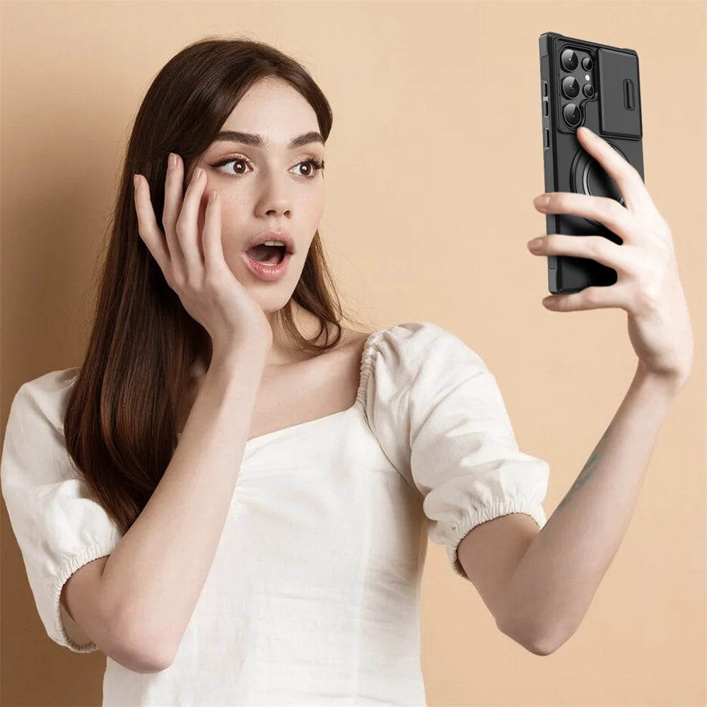 Slide Camera Protection Magnetic Stand Phone Defender Cover