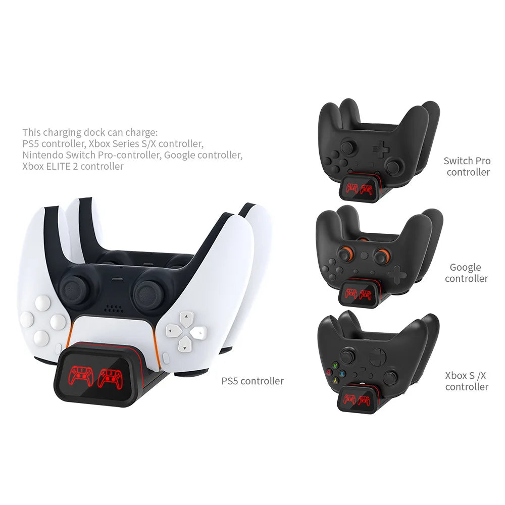 Dual Dock Handle Controller Charger Stand