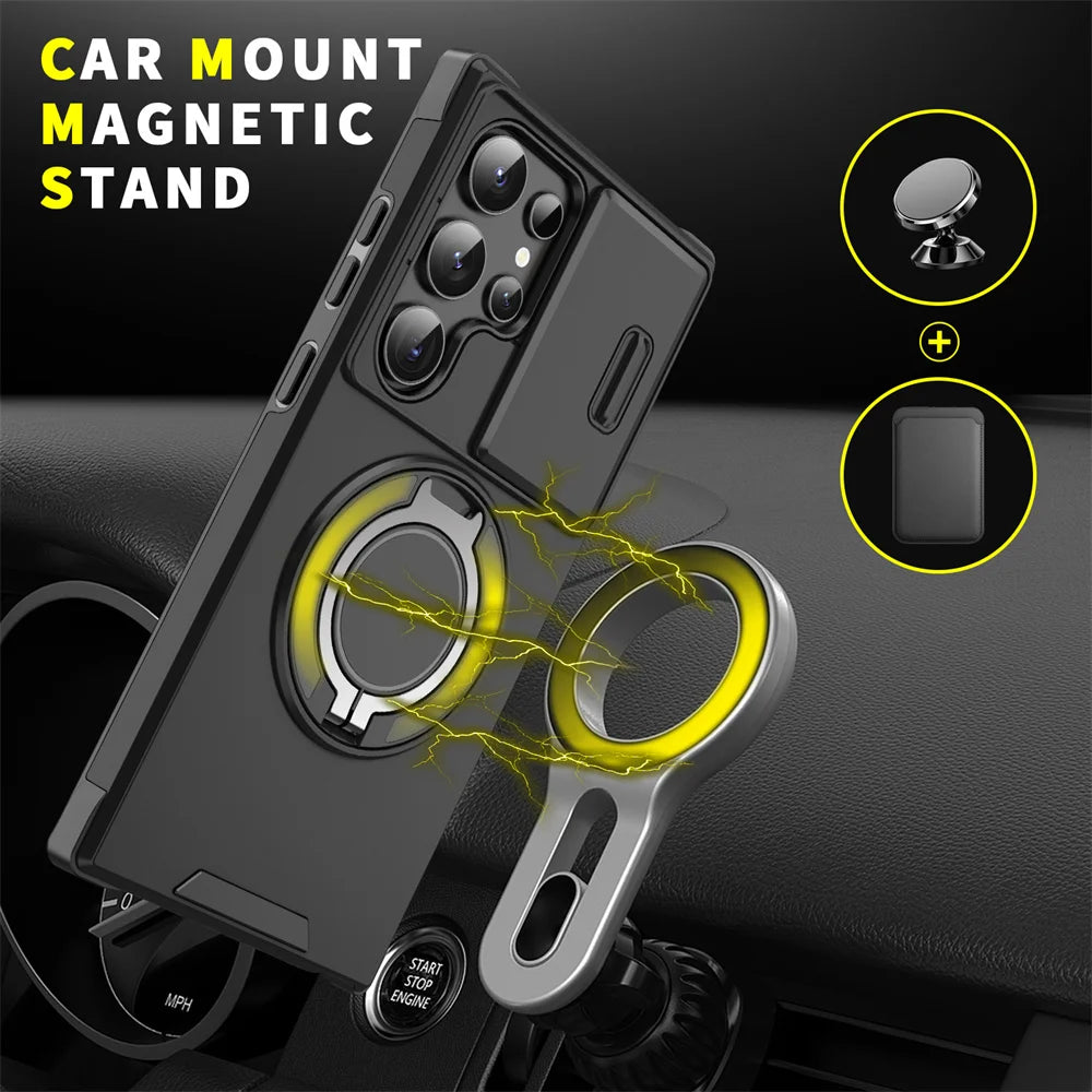 Slide Camera Protection Magnetic Stand Phone Defender Cover
