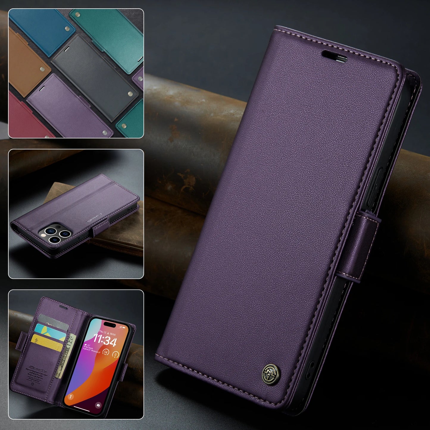 Leather Phone Case With Wallet cover