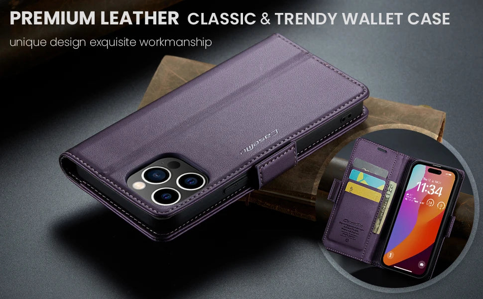 Leather Phone Case With Wallet cover