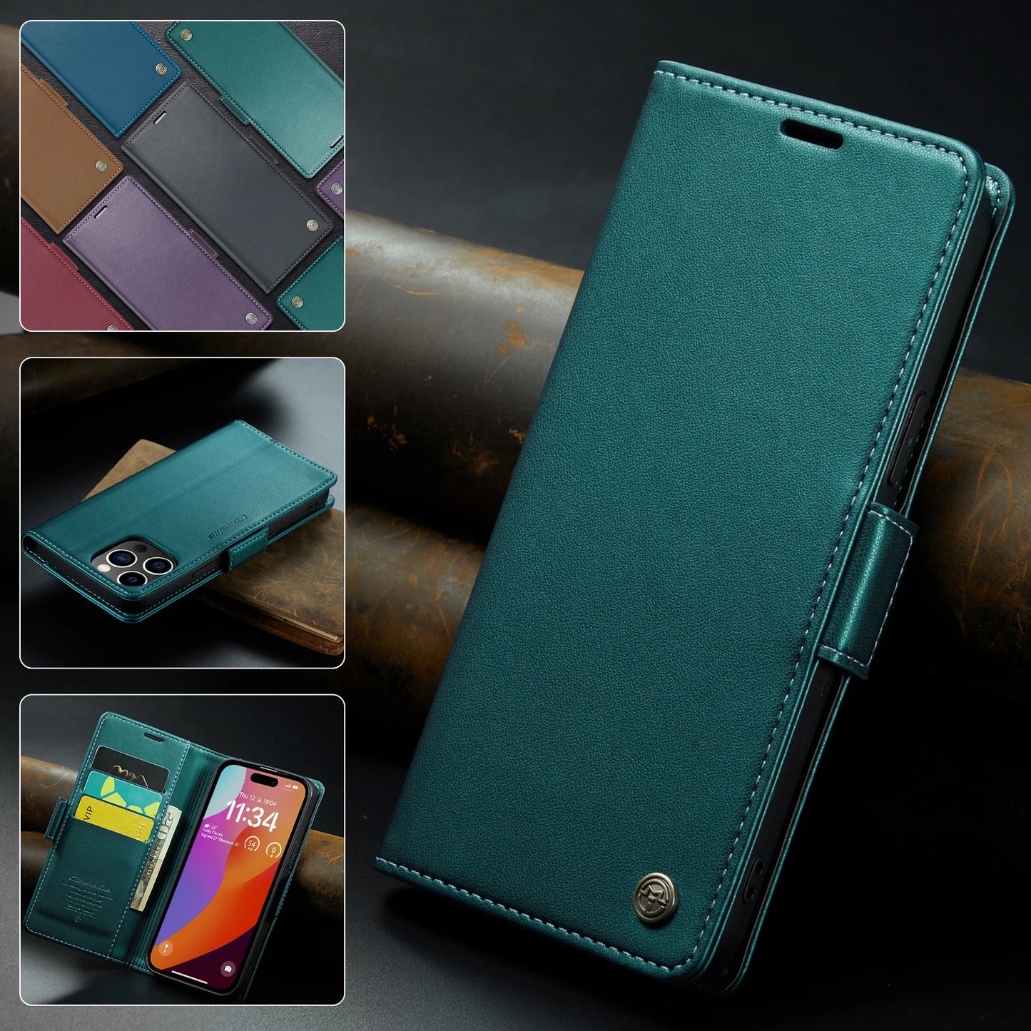 Leather Phone Case With Wallet cover