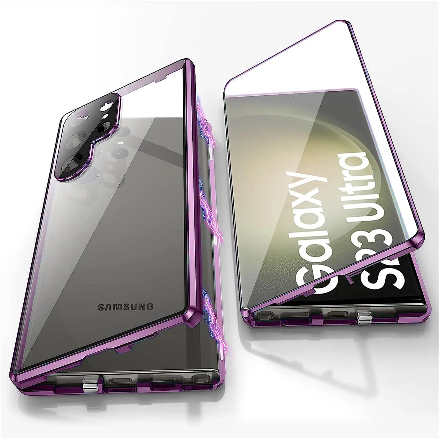 Metal Alloy 360° Screen Anti Peeping Glass Protection Cover
