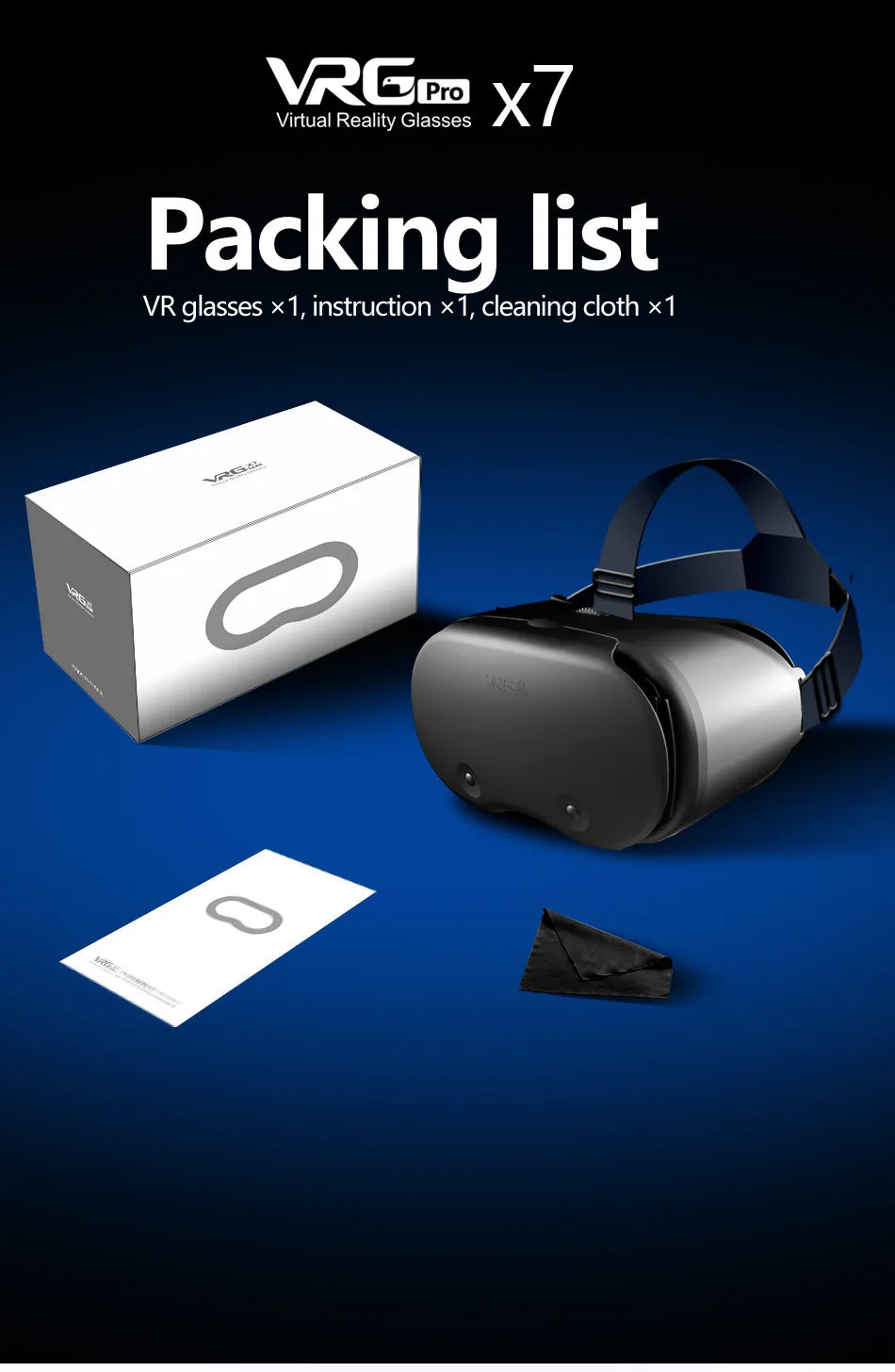 VRGPro X7 3D Helmet VR Glasses
