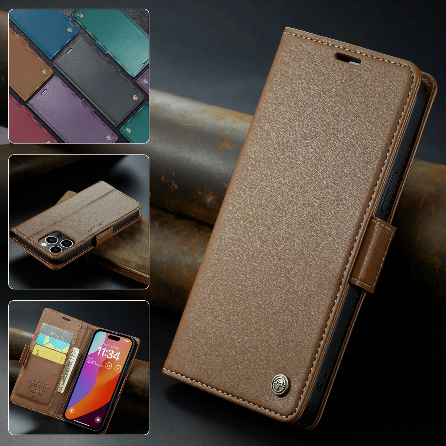 Leather Phone Case With Wallet cover