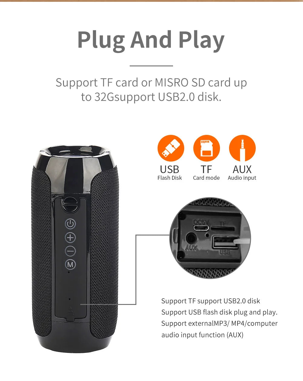 TG117 Bluetooth Speakers Portable