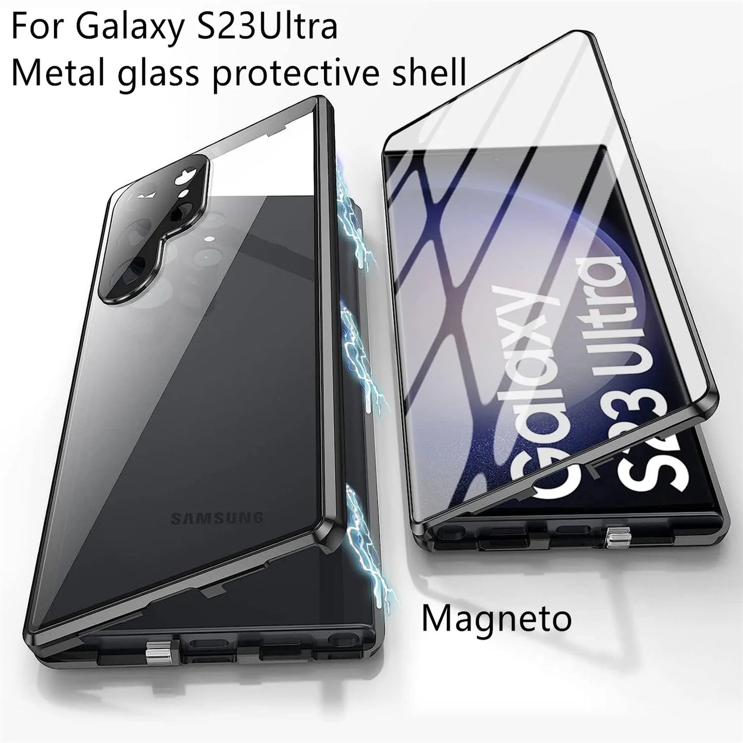 Metal Alloy 360° Screen Anti Peeping Glass Protection Cover