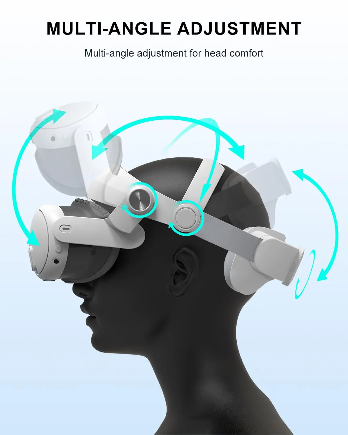 VR Headset Improve Comfort Adjustable Head Strap