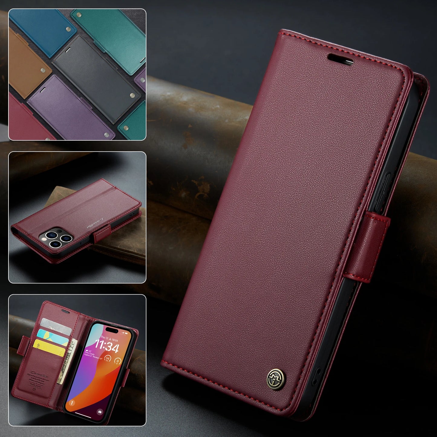 Leather Phone Case With Wallet cover