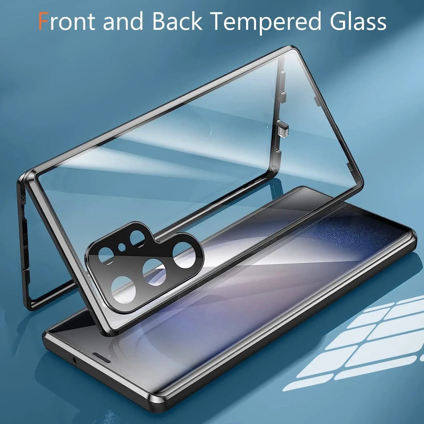 Metal Alloy 360° Screen Anti Peeping Glass Protection Cover