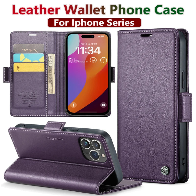 Leather Phone Case With Wallet cover