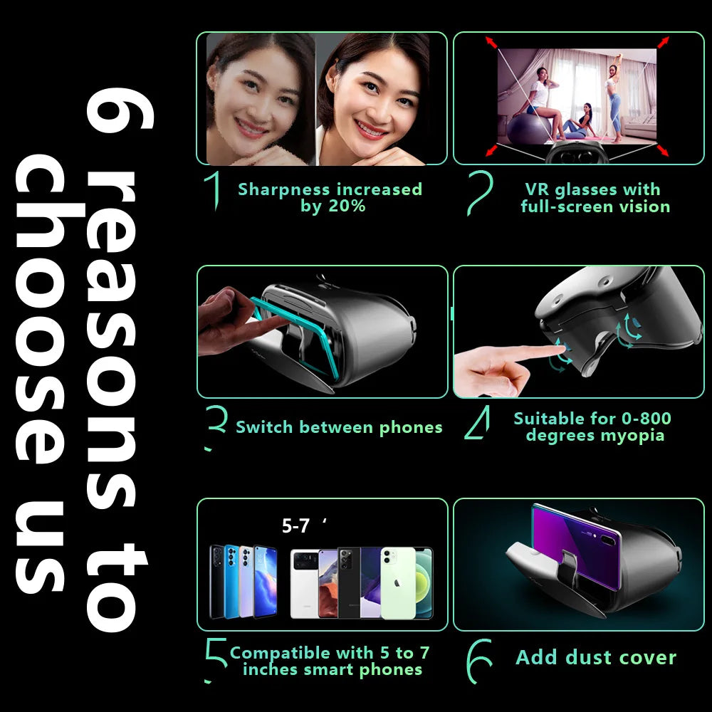 VRGPro X7 3D Helmet VR Glasses
