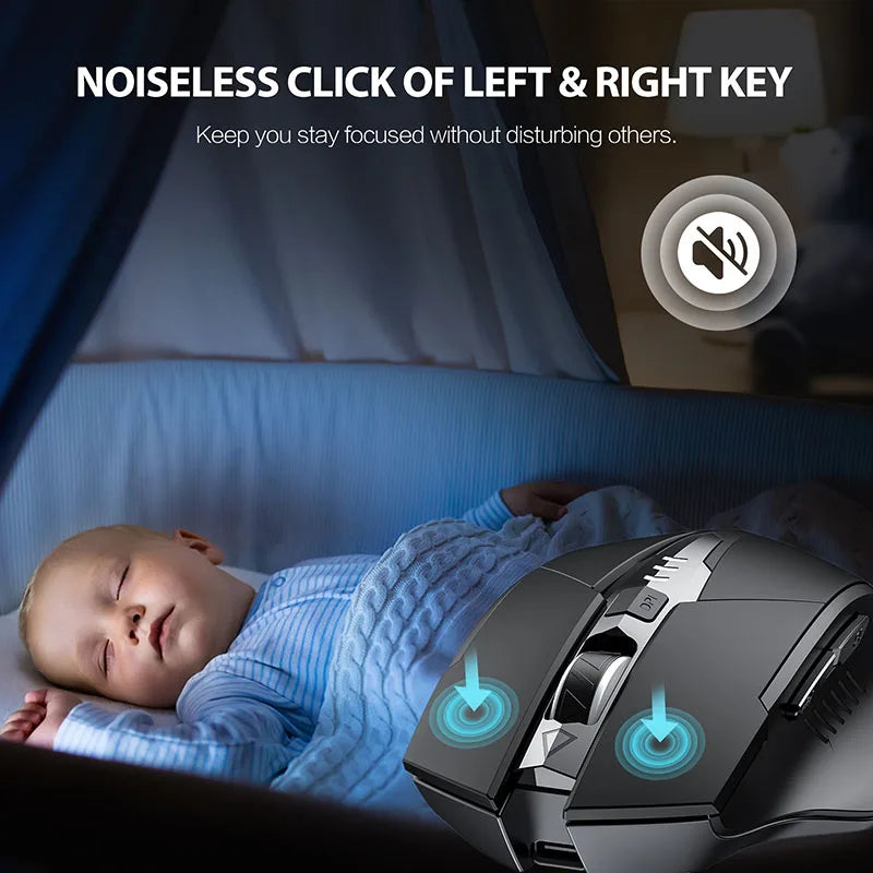 Ergonomic Rechargeable 2.4G Wireless Mouse 500mAh