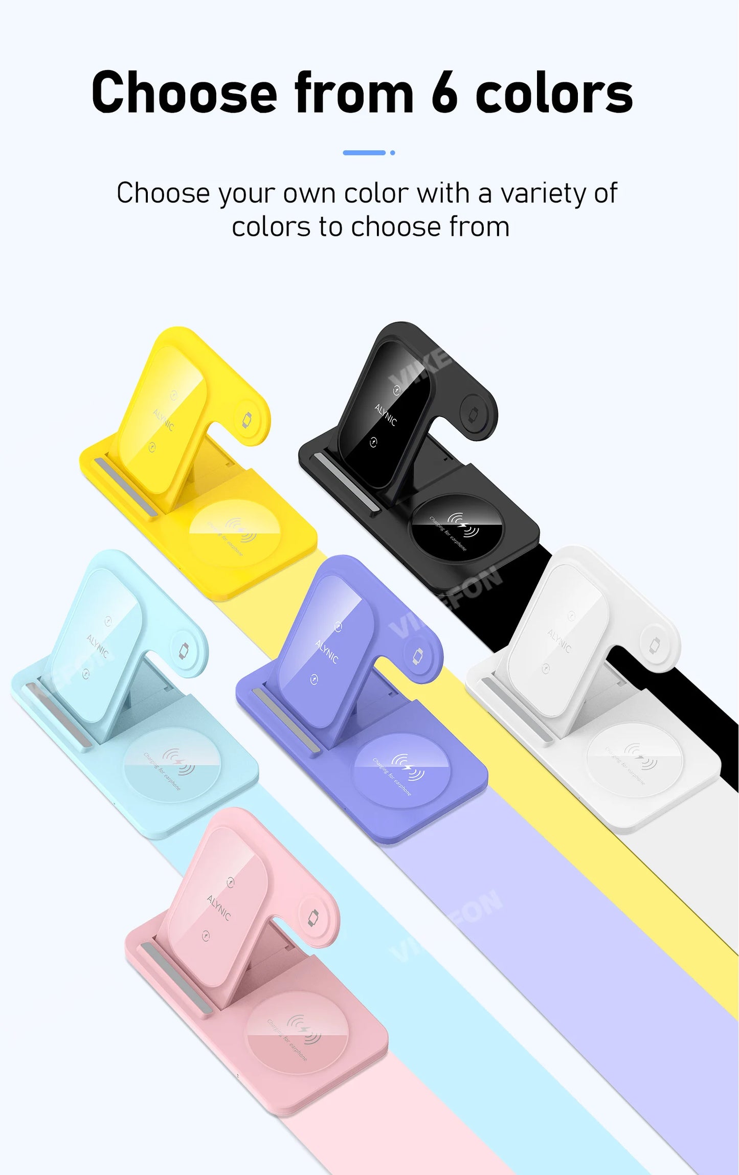 3 in 1 Wireless Charger Stand Pad For iPhone Buds Dock Station