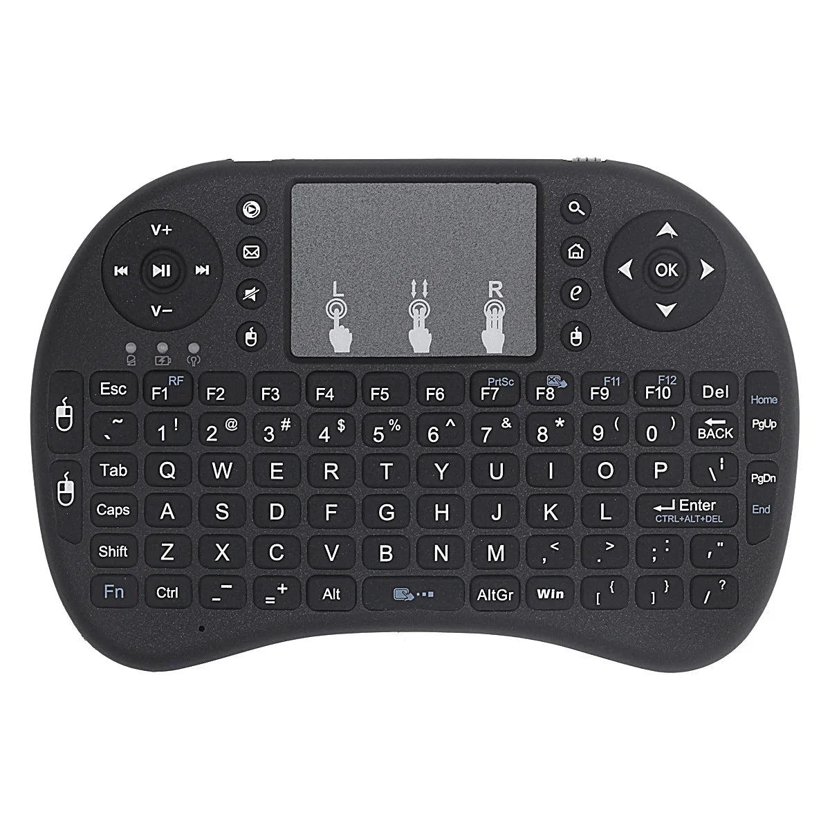 Backlit Mini Wireless Keyboard Mouse With Touchpad RGB