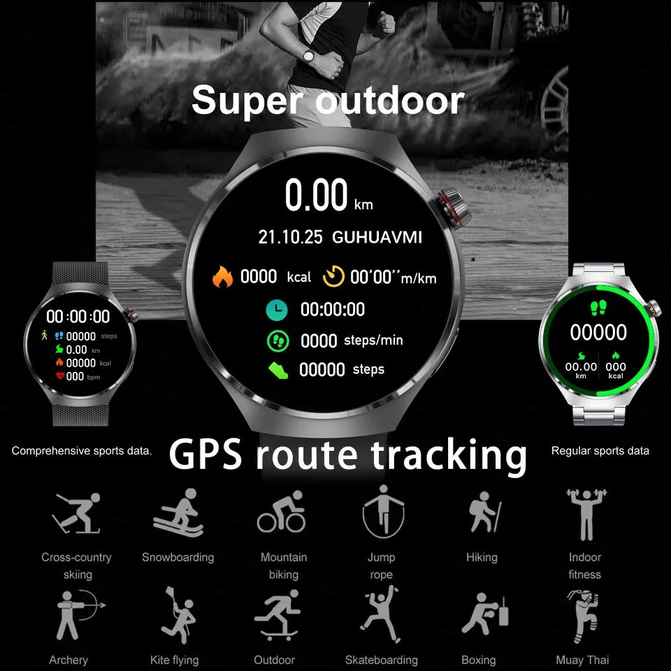 GT4 Pro GPS NFC Smart Watch Men Waterproof