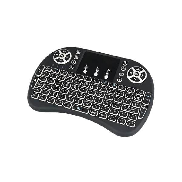 Backlit Mini Wireless Keyboard Mouse With Touchpad RGB