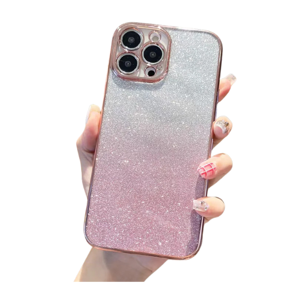 Girls Shiny Glitter Plating Silicone Ultra Soft Back Cover