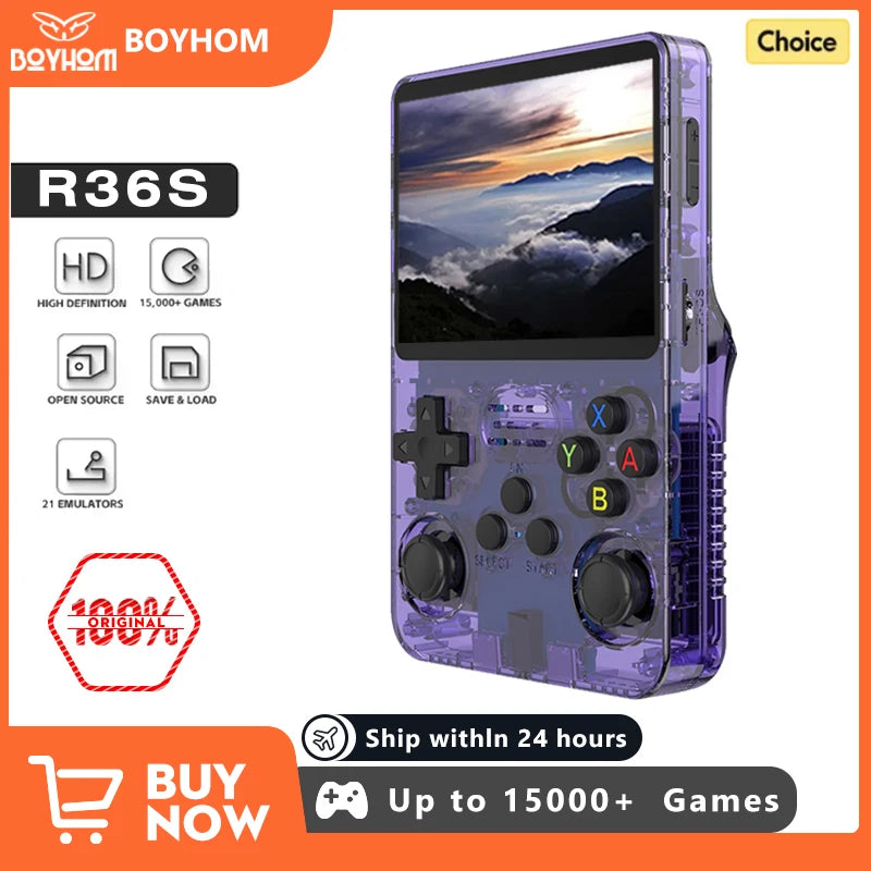 NEW R36S Retro Handheld Game Console