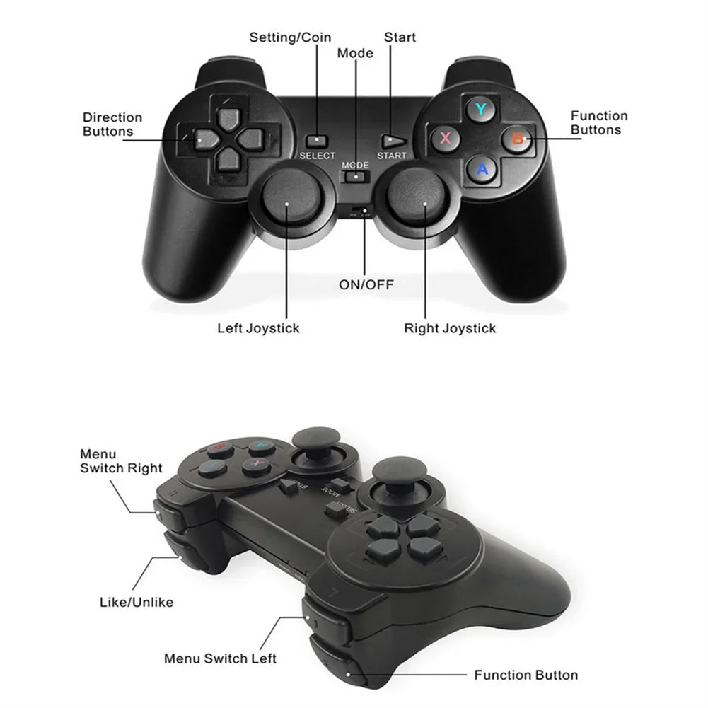 64GB 20000 Games Retro Video Game Consoles M8 Game Stick 4K 2.4G Wireless Console Dendy GameStick For GBA/MD/PS1 Children's Gift