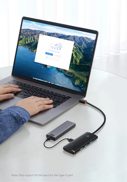 Baseus USB HUB Adapter 4 in 1 USB Type C to USB 3.0 HUB Splitter Adapter for MacBook Pro Air Huawei Mate 30 Docking Station HUB