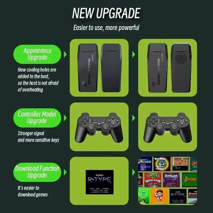 64GB 20000 Games Retro Video Game Consoles M8 Game Stick 4K 2.4G Wireless Console Dendy GameStick For GBA/MD/PS1 Children's Gift