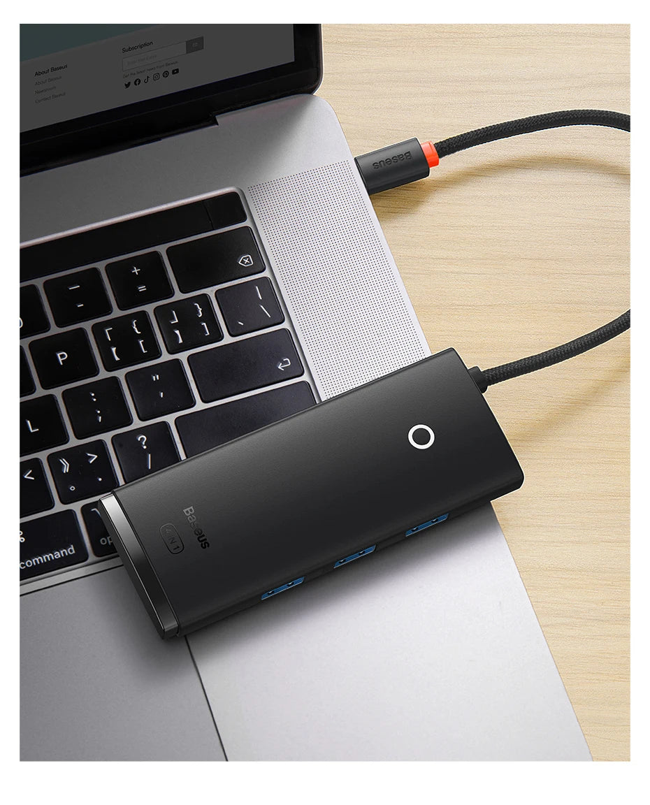 Baseus USB HUB Adapter 4 in 1 USB Type C to USB 3.0 HUB Splitter Adapter for MacBook Pro Air Huawei Mate 30 Docking Station HUB